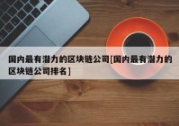 国内最有潜力的区块链公司[国内最有潜力的区块链公司排名]