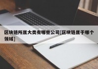 区块链所属大类有哪些公司[区块链属于哪个领域]